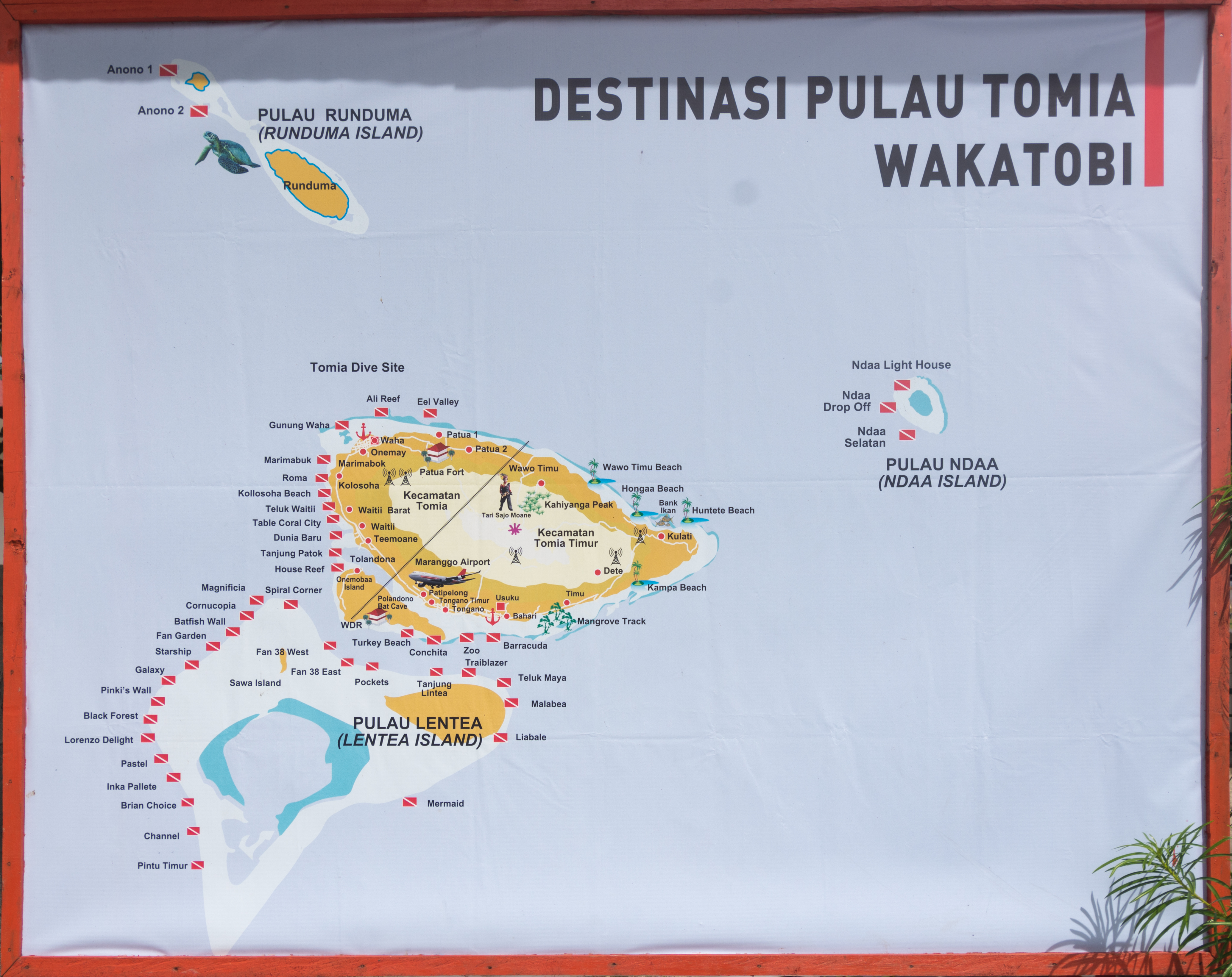 Dive Map Wakatobi
